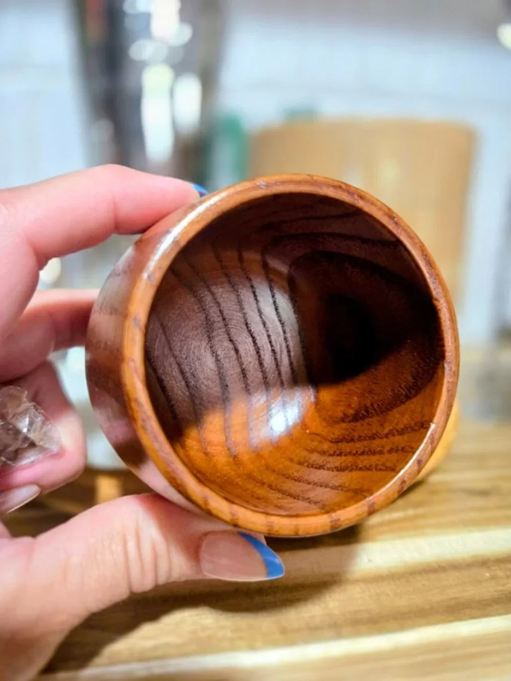 NWT Oak & Smoke Co Handcrafted Wood Whiskey Cup 250ml